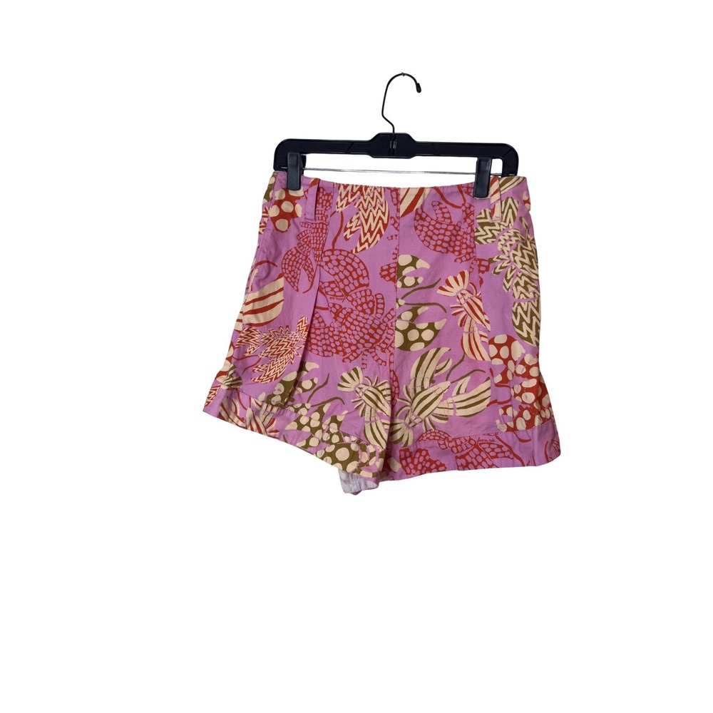 FARM Shorts Womens Medium Multicolor Floral Poplin Pleated Culotte Lined‎ Summer